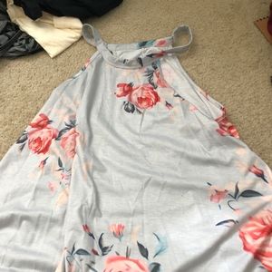 light blue flower tank top